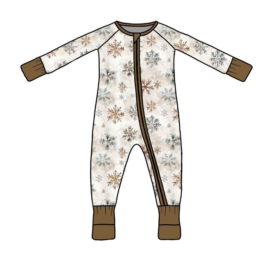 Long Zippy Snowflakes Pajamas