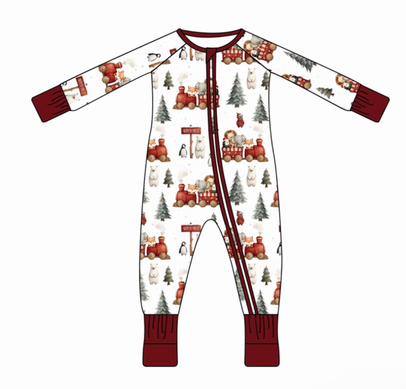 Long Zippy North Pole Express Pajamas **PREORDER**