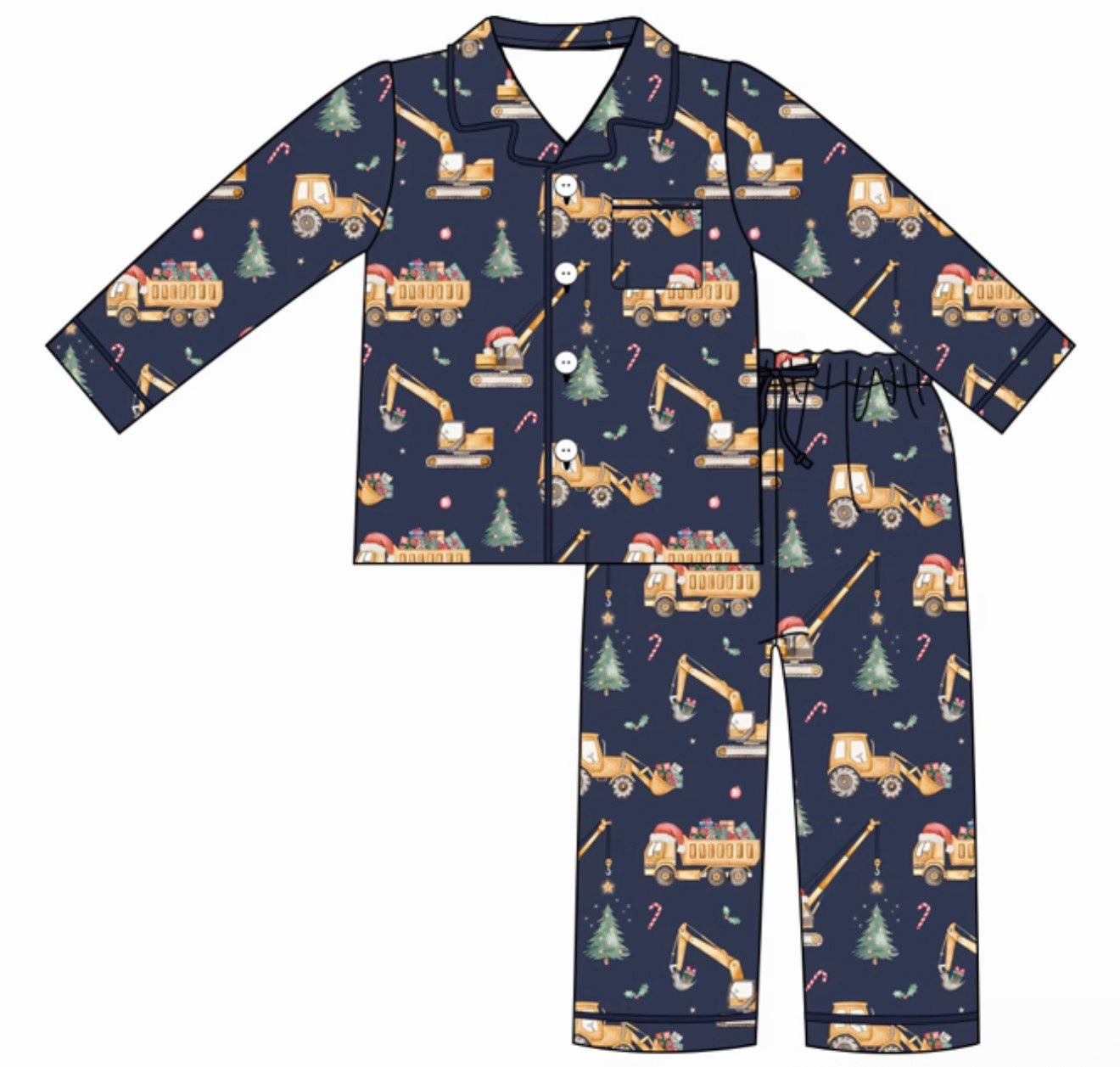 Adult Long Two-Piece Wreck The Halls Pajamas (2.0 Style) **PREORDER**
