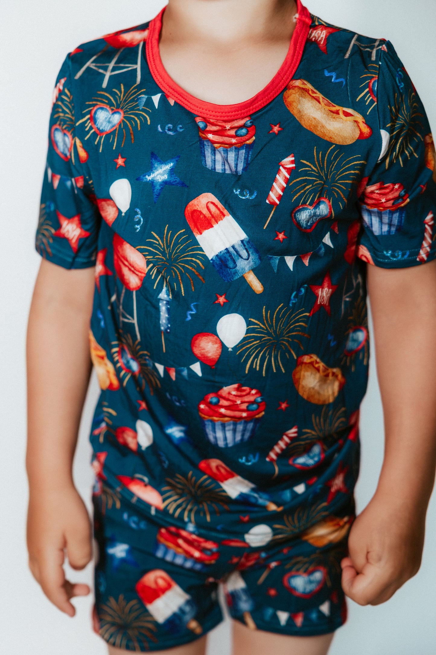 Short Two-Piece Stars, Stripes & Summer Nights Pajamas