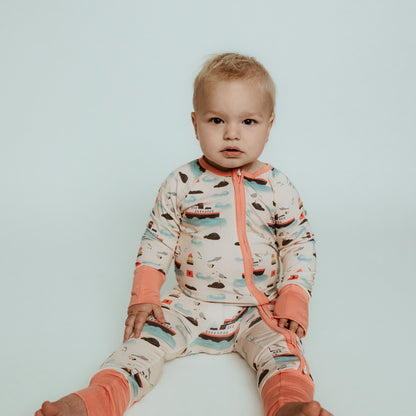 Long Zippy Lake Michigan Views Pajamas