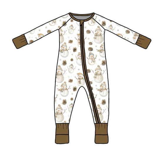 Long Zippy Snowmen Pajamas