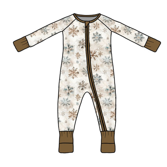 Long Zippy Snowflakes Pajamas