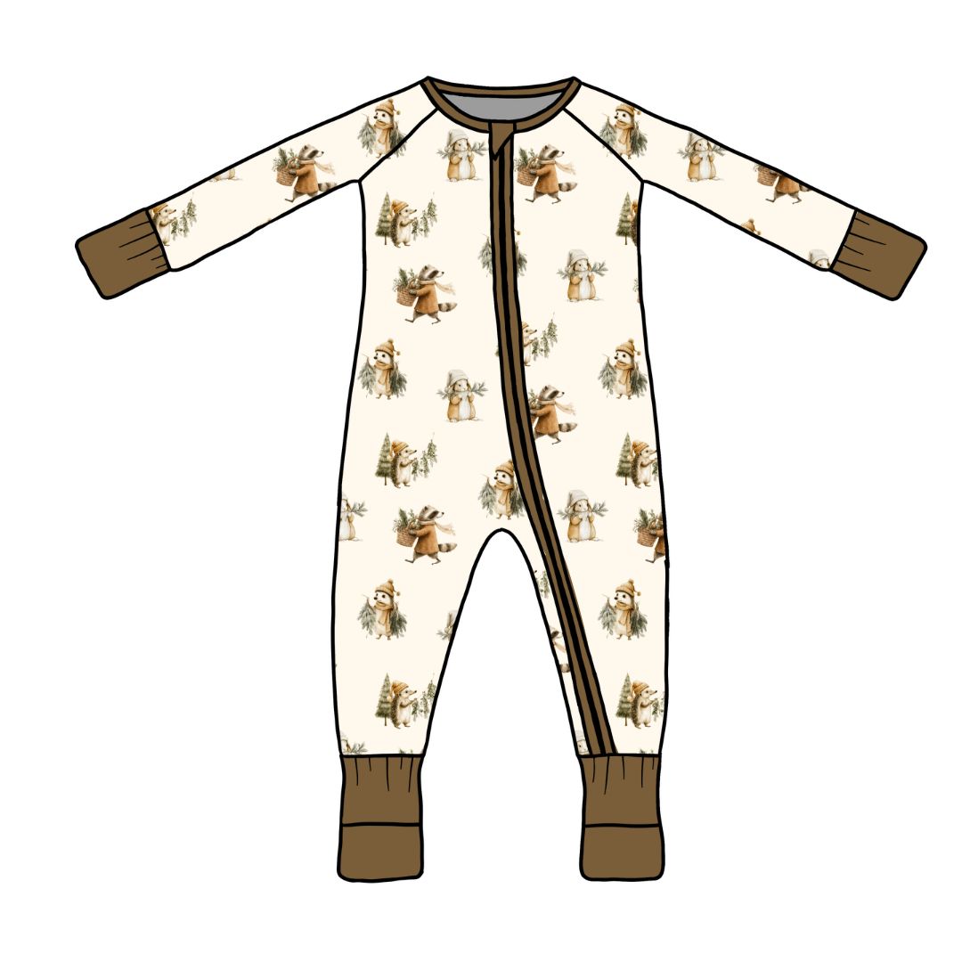 Long Zippy Woodland Friends Pajamas