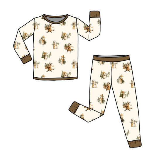 Long Two-Piece Woodland Friends Pajamas