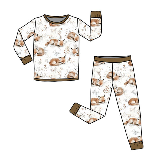 Long Two-Piece Winter Fox Pajamas