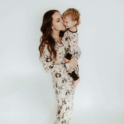 Adult Long Two-Piece Badger Pajamas