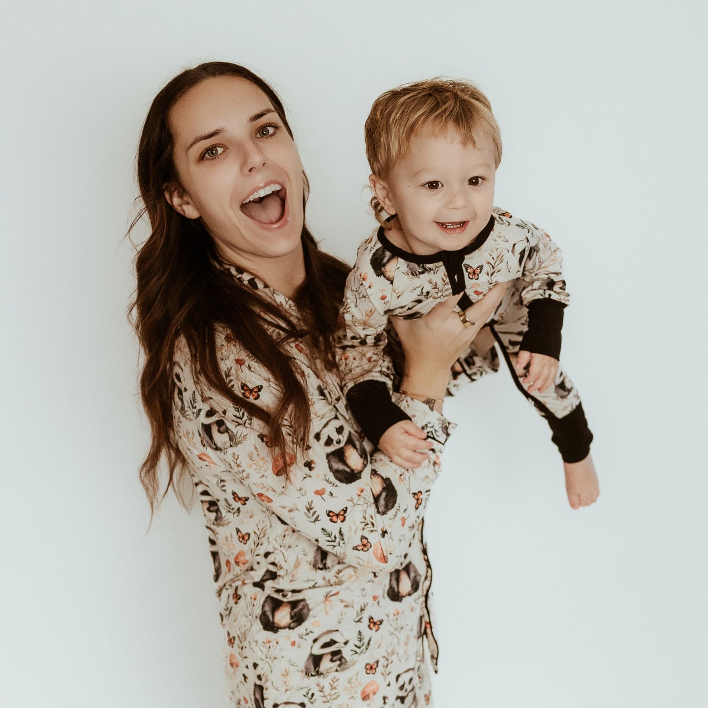 Adult Long Two-Piece Badger Pajamas