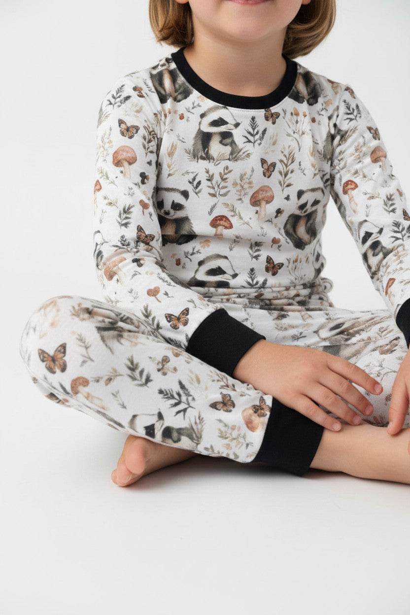 Long Two-Piece Badgers Pajamas