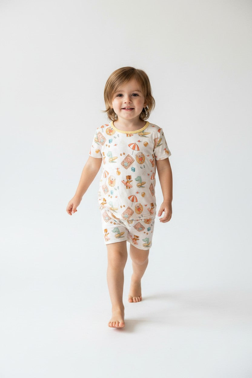 Short Two-Piece Beach Buddies Pajamas