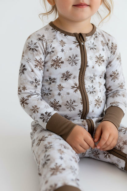 Long Zippy Snowflakes Pajamas