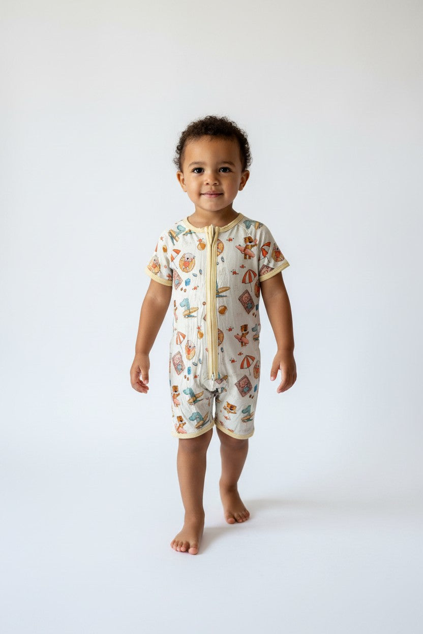 Short Zippy Beach Buddies Pajamas