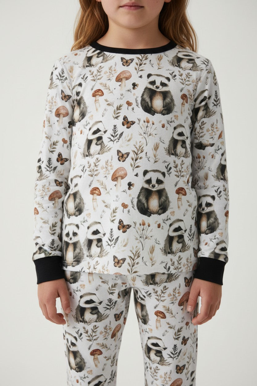 Long Two-Piece Badgers Pajamas