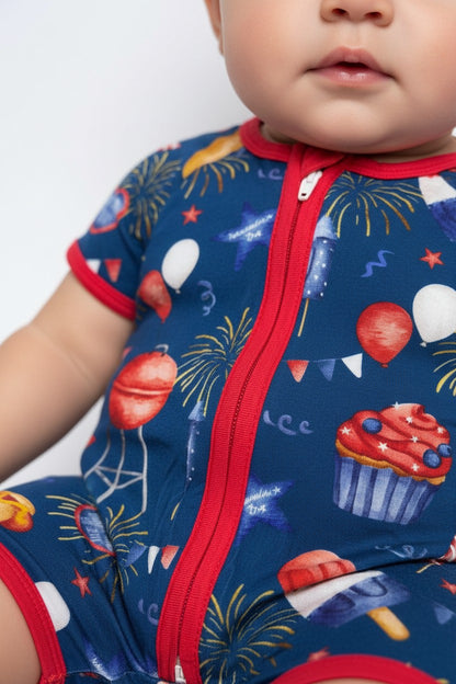 Short Zippy Stars, Stripes & Summer Nights Pajamas