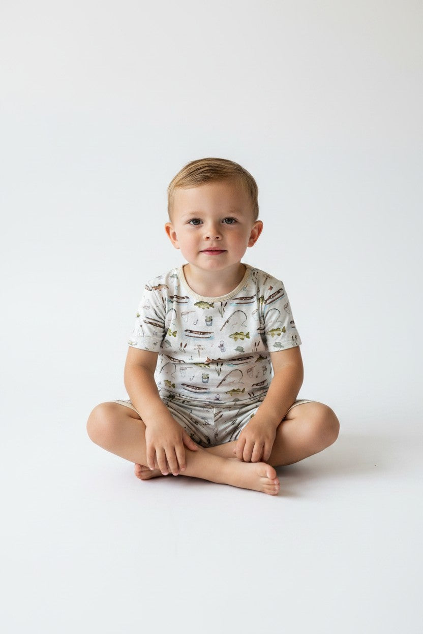 Short Two-Piece Gone Fishing Pajamas