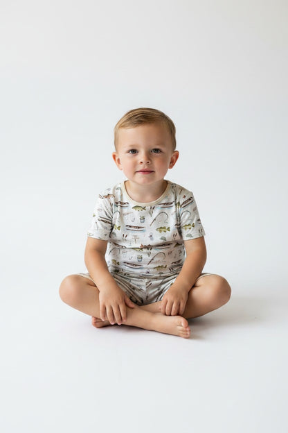 Short Two-Piece Gone Fishing Pajamas