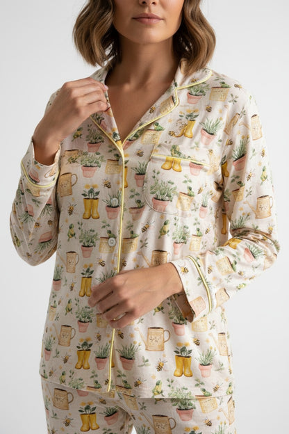 Adult Long Two-Piece Summertime Friends Pajamas (2.0 Style)