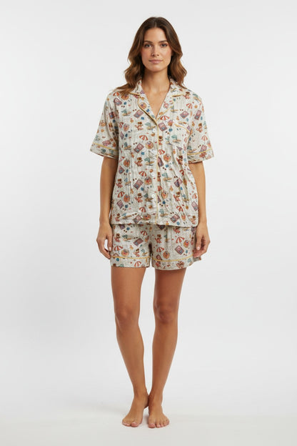 Adult Short Two-Piece Beach Buddies Pajamas (1.0 Style)