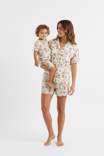 Adult Short Two-Piece Beach Buddies Pajamas (1.0 Style)