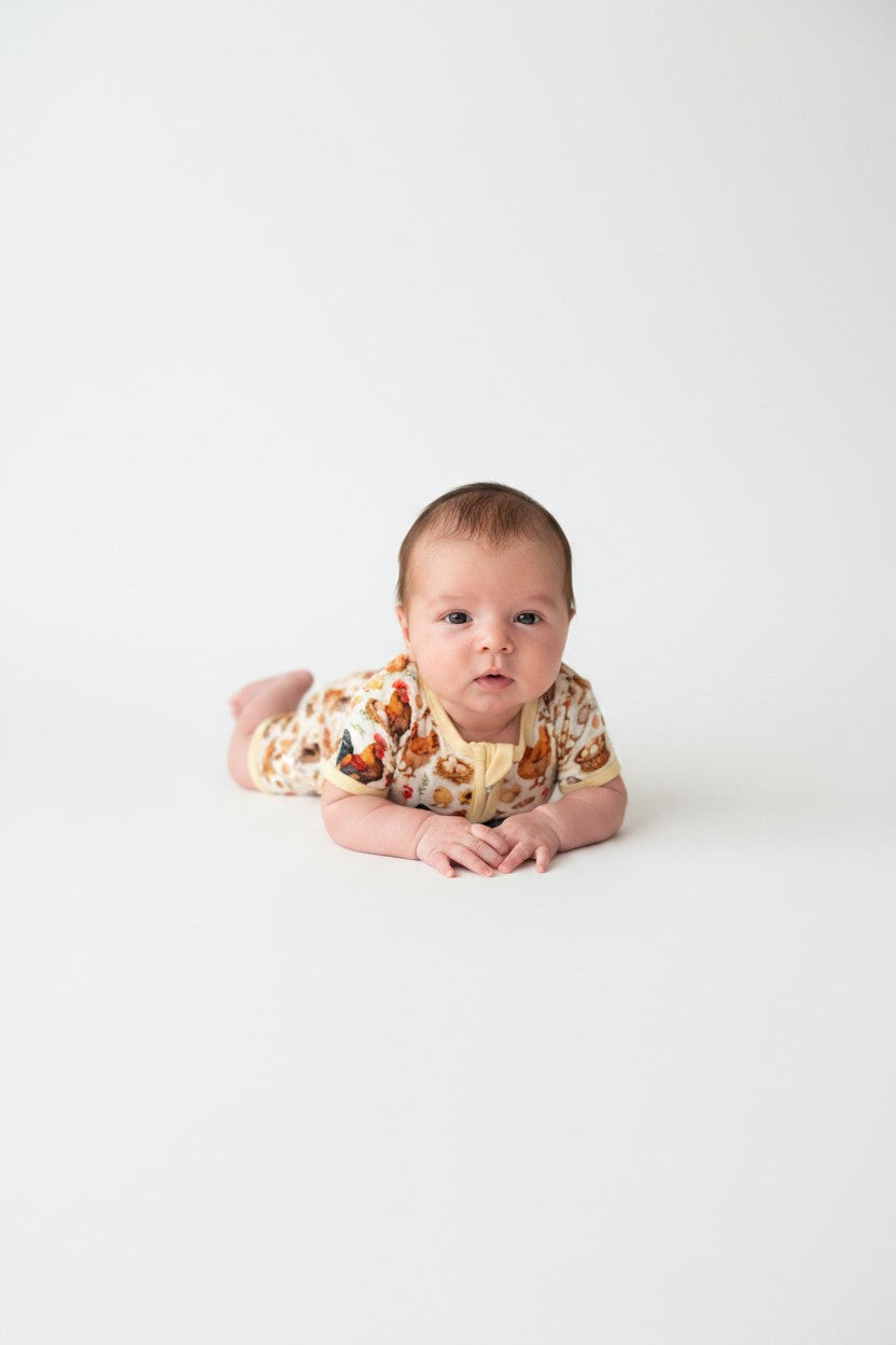 Short Zippy Little Hens Pajamas
