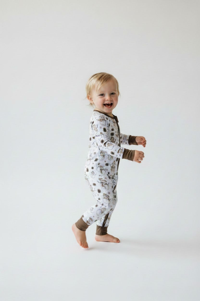 Long Zippy Snowmen Pajamas