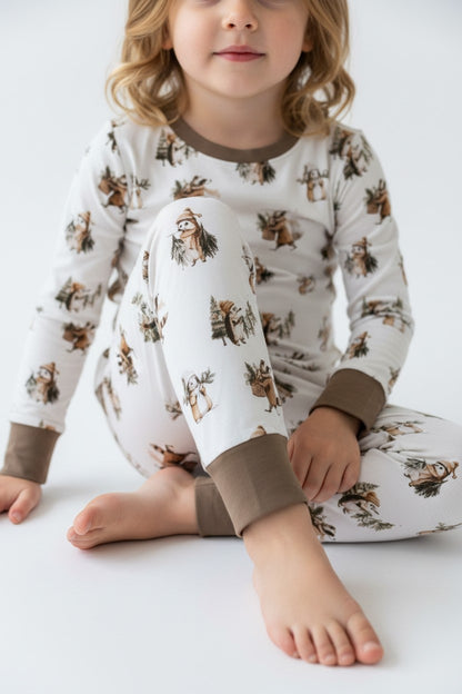 Long Two-Piece Woodland Friends Pajamas