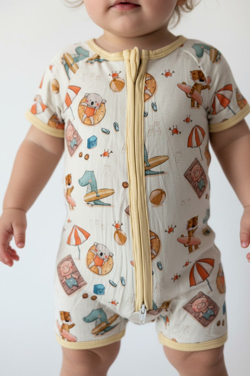 Short Zippy Beach Buddies Pajamas