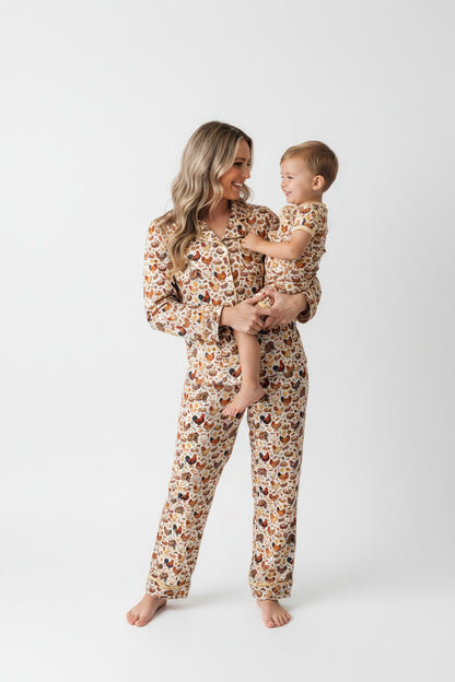 Adult Long Two-Piece Little Hens Pajamas (2.0 Style)