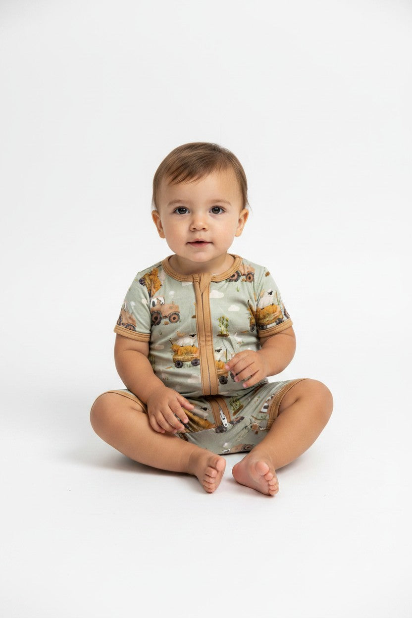 Short Zippy Farm Friends Pajamas