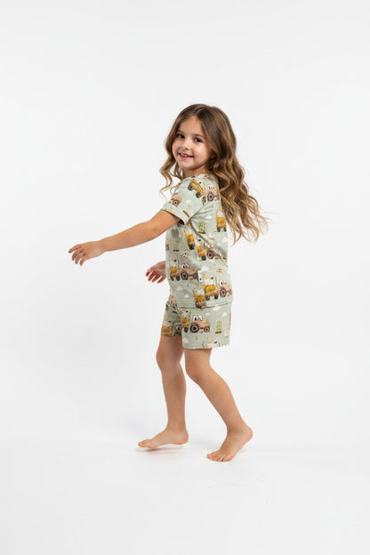Short Two-Piece Farm Friends Pajamas