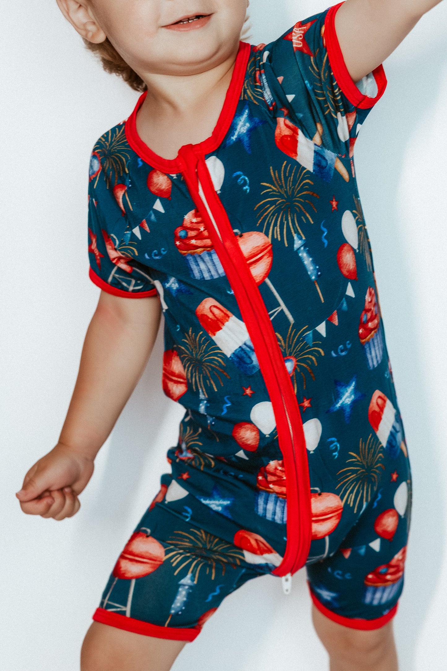 Short Zippy Stars, Stripes & Summer Nights Pajamas