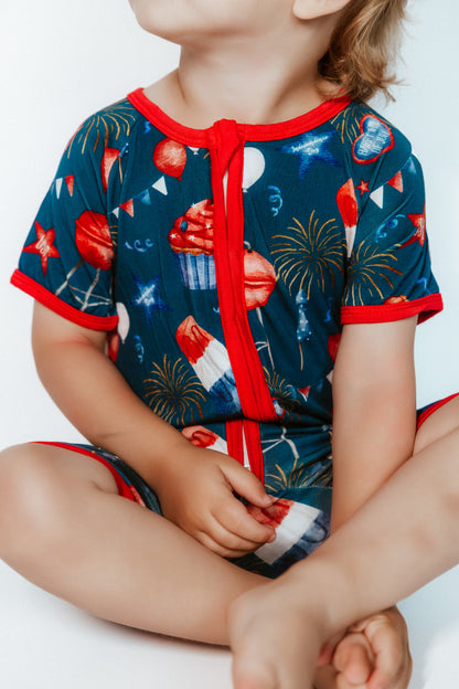 Short Zippy Stars, Stripes & Summer Nights Pajamas